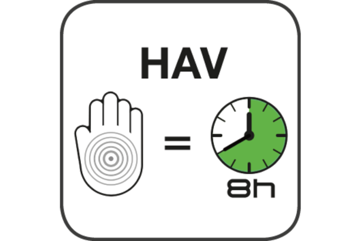 Illustration low hand-arm vibrations (HAV)